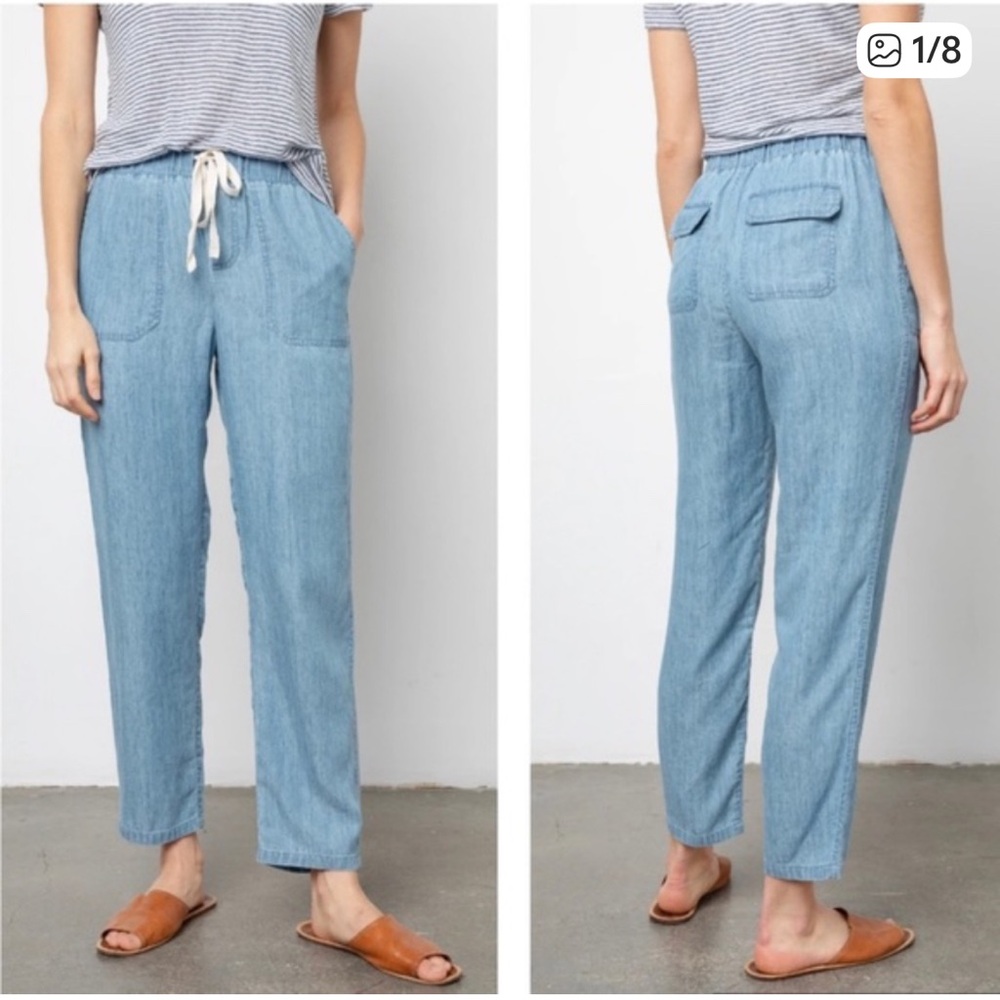 Rails Graham Drawstring Ankle Pants‎ Medium Chambray Size S
